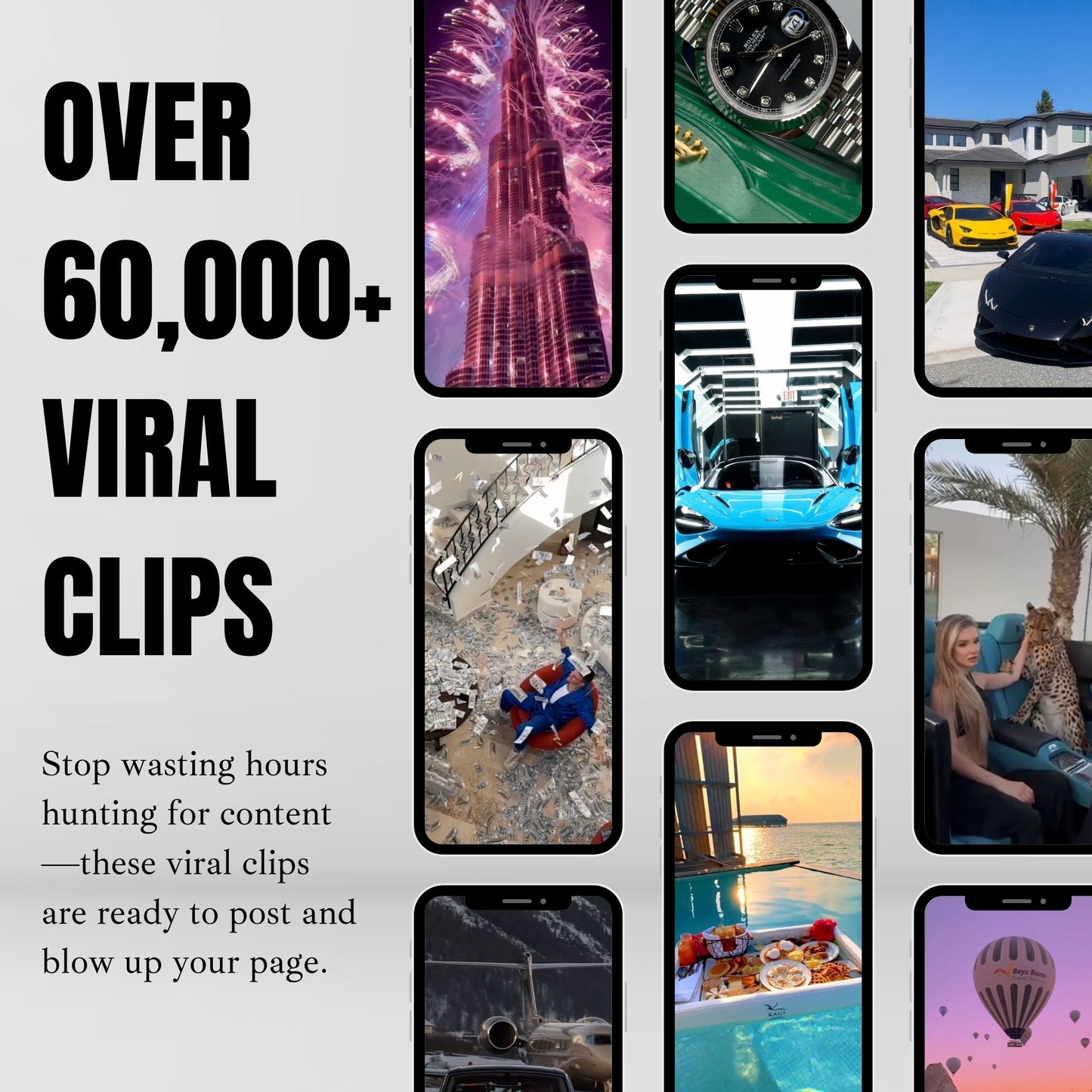 60,000+ Luxury & Lifestyle Videos - Reels Mega Bundle - for Instagram & TikTok