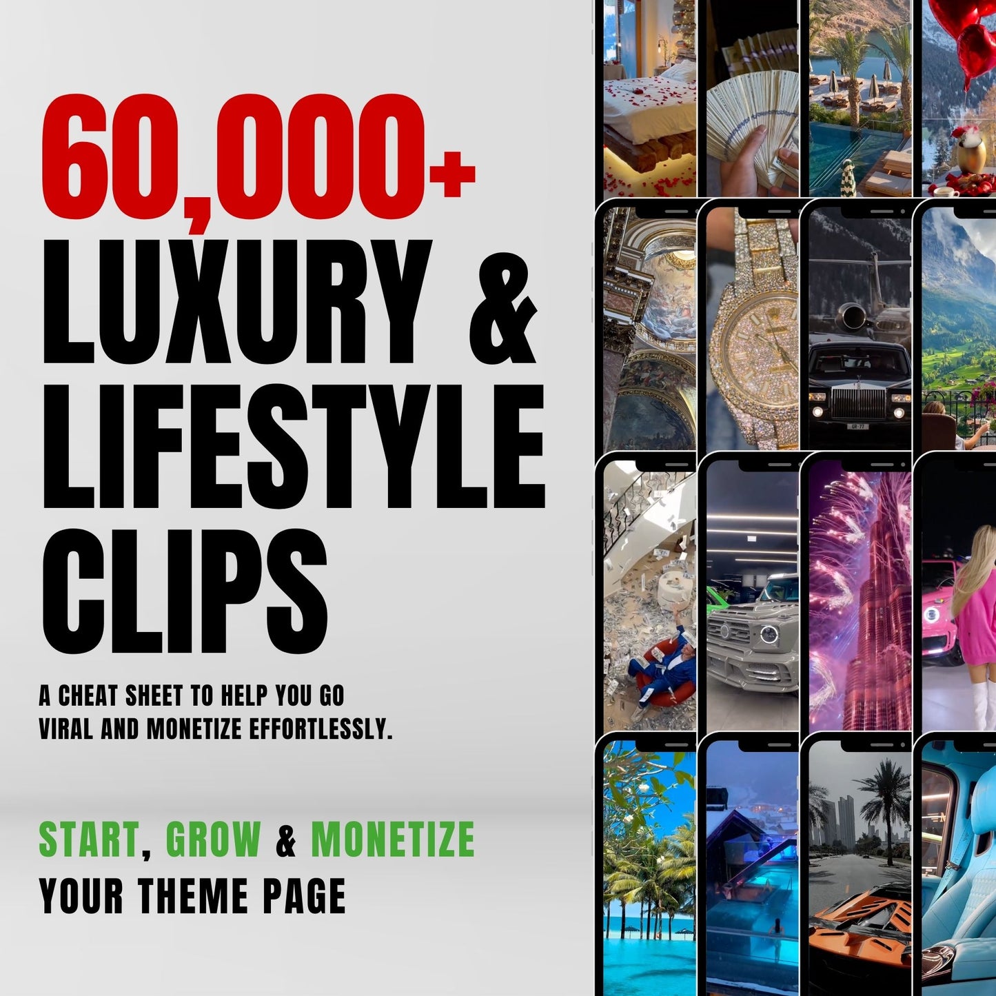 60,000+ Luxury & Lifestyle Videos - Reels Mega Bundle - for Instagram & TikTok